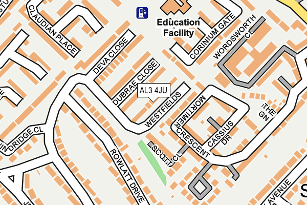 AL3 4JU map - OS OpenMap – Local (Ordnance Survey) AL3 4JU map - OS OpenMap – Local (Ordnance Survey)