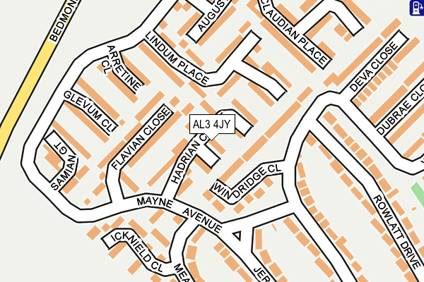 AL3 4JY map - OS OpenMap – Local (Ordnance Survey) AL3 4JY map - OS OpenMap – Local (Ordnance Survey)