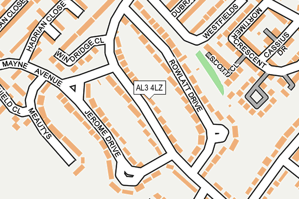 AL3 4LZ map - OS OpenMap – Local (Ordnance Survey) AL3 4LZ map - OS OpenMap – Local (Ordnance Survey)