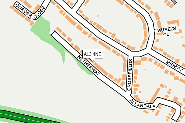 AL3 4NE map - OS OpenMap – Local (Ordnance Survey) AL3 4NE map - OS OpenMap – Local (Ordnance Survey)
