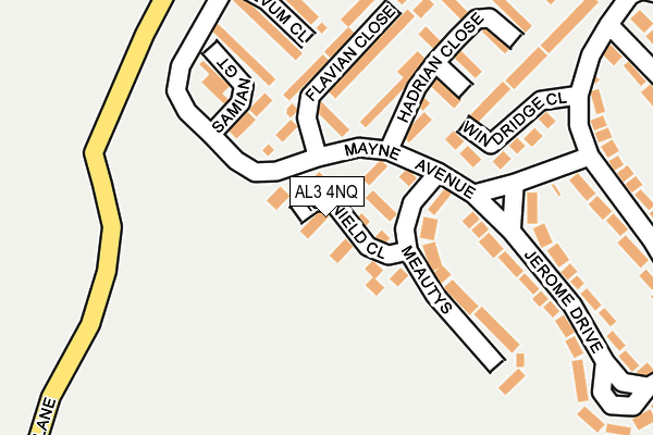 AL3 4NQ map - OS OpenMap – Local (Ordnance Survey) AL3 4NQ map - OS OpenMap – Local (Ordnance Survey)