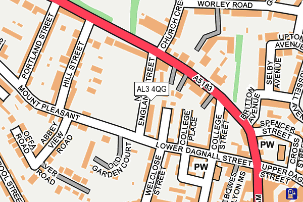 AL3 4QG map - OS OpenMap – Local (Ordnance Survey)