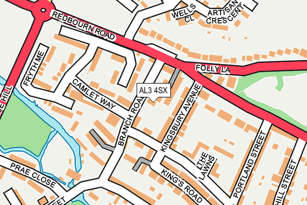 AL3 4SX map - OS OpenMap – Local (Ordnance Survey) AL3 4SX map - OS OpenMap – Local (Ordnance Survey)
