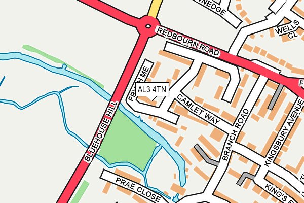 AL3 4TN map - OS OpenMap – Local (Ordnance Survey) AL3 4TN map - OS OpenMap – Local (Ordnance Survey)