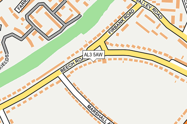 AL3 5AW map - OS OpenMap – Local (Ordnance Survey) AL3 5AW map - OS OpenMap – Local (Ordnance Survey)