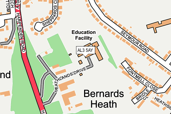 AL3 5AY map - OS OpenMap – Local (Ordnance Survey) AL3 5AY map - OS OpenMap – Local (Ordnance Survey)
