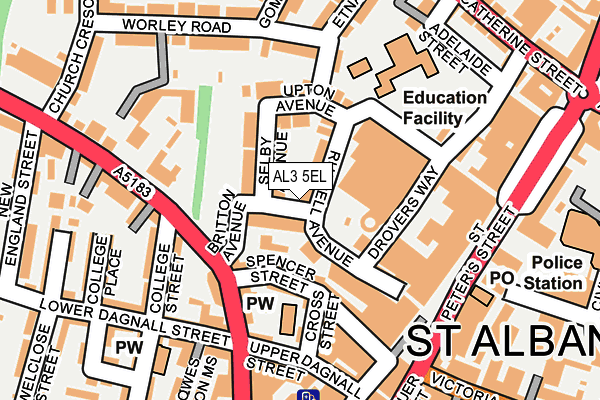 AL3 5EL map - OS OpenMap – Local (Ordnance Survey) AL3 5EL map - OS OpenMap – Local (Ordnance Survey)