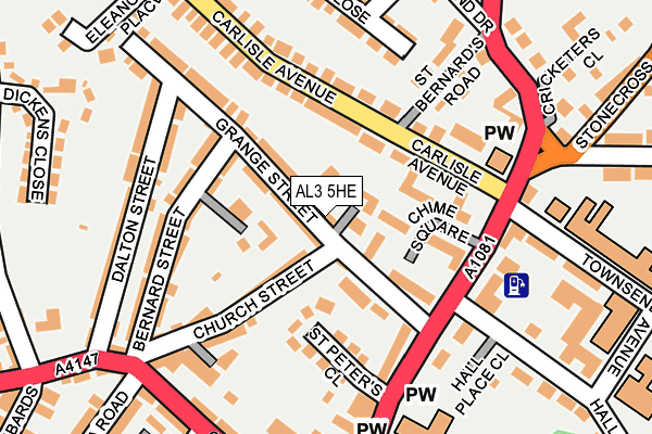 AL3 5HE map - OS OpenMap – Local (Ordnance Survey) AL3 5HE map - OS OpenMap – Local (Ordnance Survey)