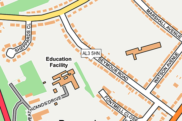 AL3 5HN map - OS OpenMap – Local (Ordnance Survey) AL3 5HN map - OS OpenMap – Local (Ordnance Survey)