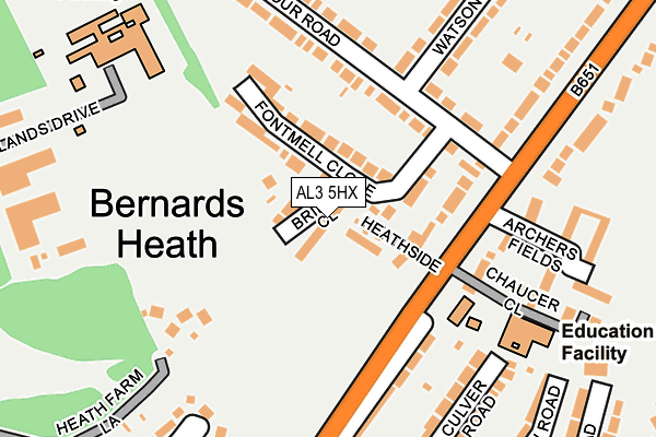AL3 5HX map - OS OpenMap – Local (Ordnance Survey) AL3 5HX map - OS OpenMap – Local (Ordnance Survey)