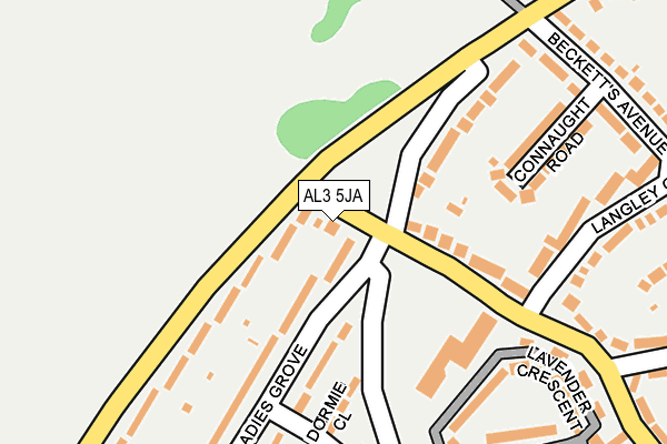 AL3 5JA map - OS OpenMap – Local (Ordnance Survey) AL3 5JA map - OS OpenMap – Local (Ordnance Survey)