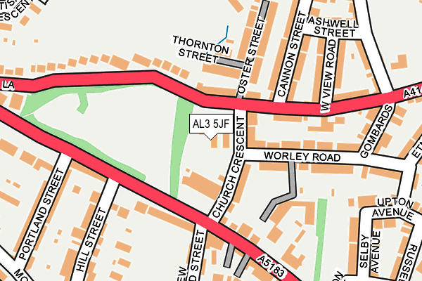 AL3 5JF map - OS OpenMap – Local (Ordnance Survey) AL3 5JF map - OS OpenMap – Local (Ordnance Survey)