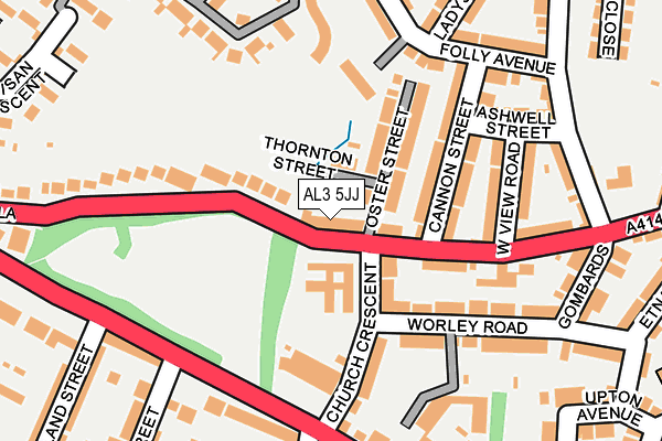 AL3 5JJ map - OS OpenMap – Local (Ordnance Survey) AL3 5JJ map - OS OpenMap – Local (Ordnance Survey)