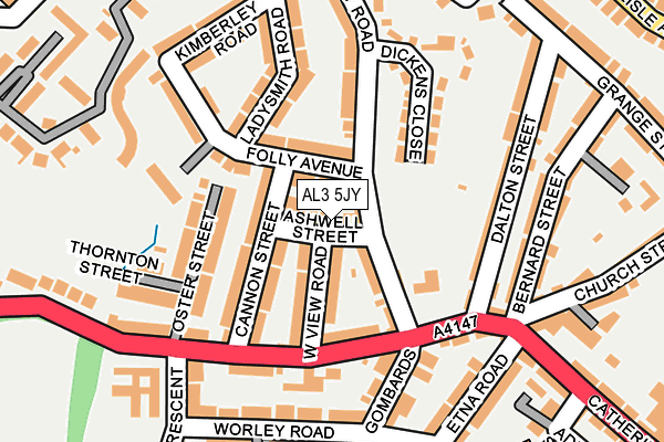 AL3 5JY map - OS OpenMap – Local (Ordnance Survey) AL3 5JY map - OS OpenMap – Local (Ordnance Survey)