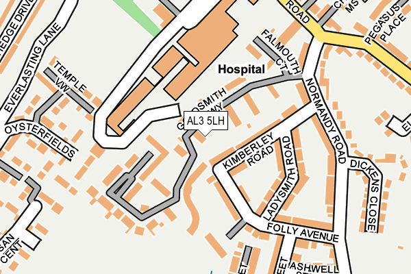AL3 5LH map - OS OpenMap – Local (Ordnance Survey) AL3 5LH map - OS OpenMap – Local (Ordnance Survey)