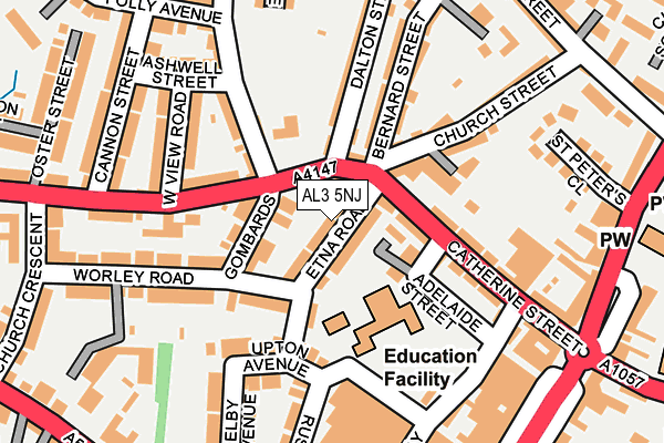 AL3 5NJ map - OS OpenMap – Local (Ordnance Survey) AL3 5NJ map - OS OpenMap – Local (Ordnance Survey)
