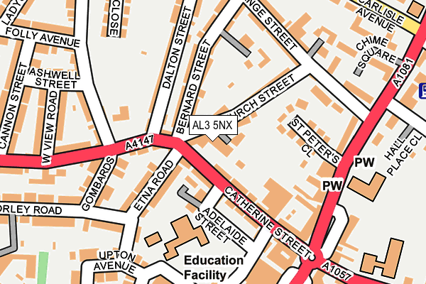 AL3 5NX map - OS OpenMap – Local (Ordnance Survey) AL3 5NX map - OS OpenMap – Local (Ordnance Survey)