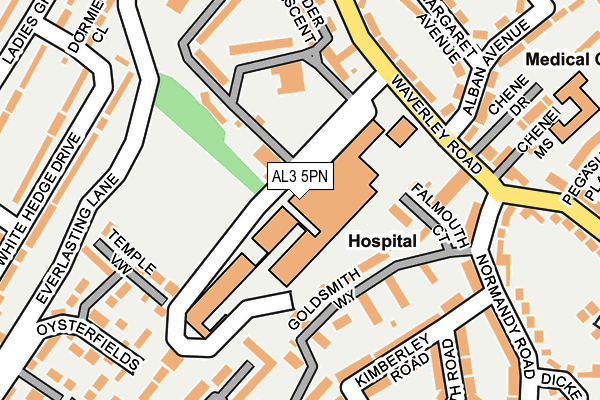 AL3 5PN map - OS OpenMap – Local (Ordnance Survey) AL3 5PN map - OS OpenMap – Local (Ordnance Survey)