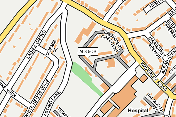 AL3 5QS map - OS OpenMap – Local (Ordnance Survey) AL3 5QS map - OS OpenMap – Local (Ordnance Survey)