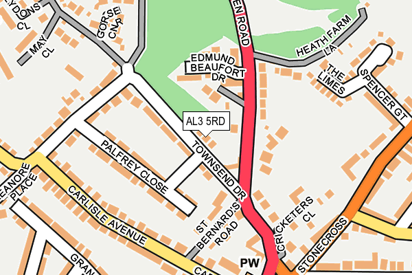 AL3 5RD map - OS OpenMap – Local (Ordnance Survey) AL3 5RD map - OS OpenMap – Local (Ordnance Survey)