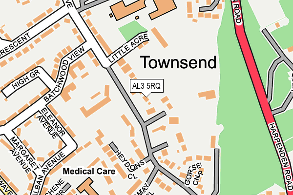 AL3 5RQ map - OS OpenMap – Local (Ordnance Survey) AL3 5RQ map - OS OpenMap – Local (Ordnance Survey)