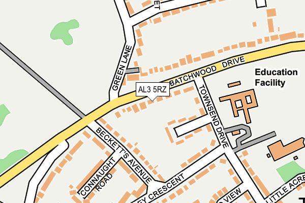 AL3 5RZ map - OS OpenMap – Local (Ordnance Survey) AL3 5RZ map - OS OpenMap – Local (Ordnance Survey)