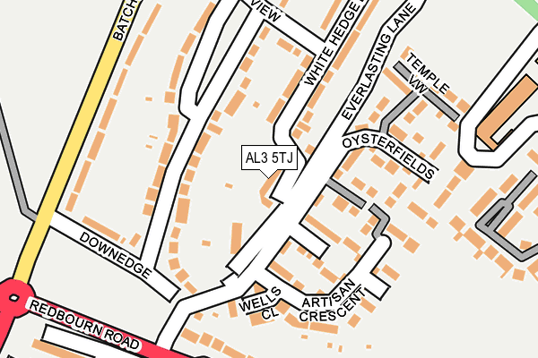 AL3 5TJ map - OS OpenMap – Local (Ordnance Survey) AL3 5TJ map - OS OpenMap – Local (Ordnance Survey)