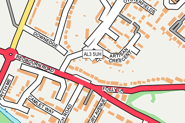 AL3 5UH map - OS OpenMap – Local (Ordnance Survey) AL3 5UH map - OS OpenMap – Local (Ordnance Survey)