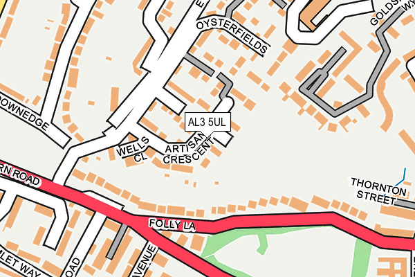 AL3 5UL map - OS OpenMap – Local (Ordnance Survey) AL3 5UL map - OS OpenMap – Local (Ordnance Survey)