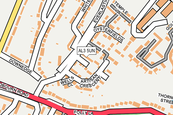 AL3 5UN map - OS OpenMap – Local (Ordnance Survey) AL3 5UN map - OS OpenMap – Local (Ordnance Survey)