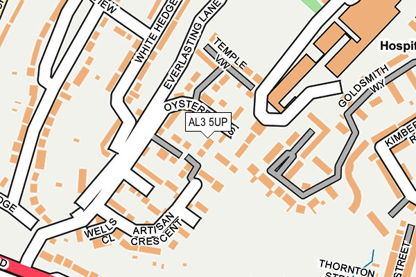 AL3 5UP map - OS OpenMap – Local (Ordnance Survey) AL3 5UP map - OS OpenMap – Local (Ordnance Survey)