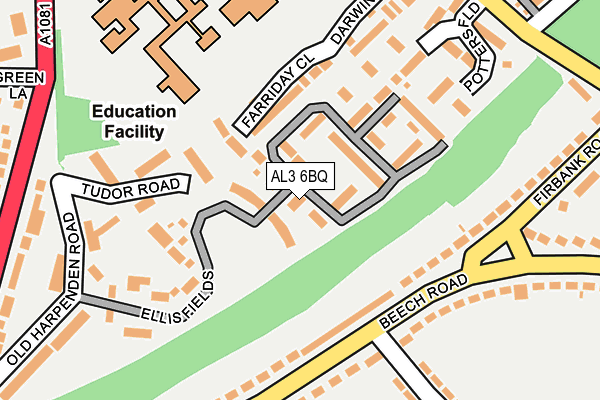 AL3 6BQ map - OS OpenMap – Local (Ordnance Survey) AL3 6BQ map - OS OpenMap – Local (Ordnance Survey)