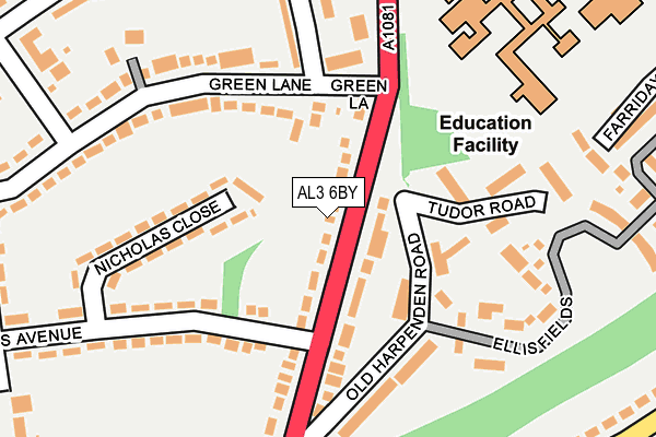 AL3 6BY map - OS OpenMap – Local (Ordnance Survey) AL3 6BY map - OS OpenMap – Local (Ordnance Survey)