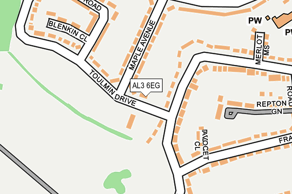 AL3 6EG map - OS OpenMap – Local (Ordnance Survey) AL3 6EG map - OS OpenMap – Local (Ordnance Survey)