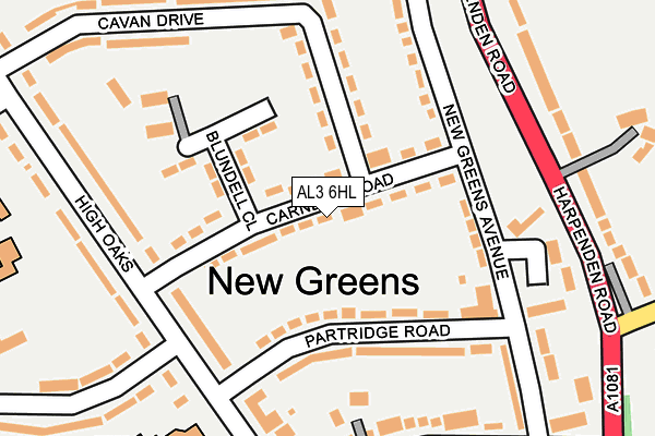 AL3 6HL map - OS OpenMap – Local (Ordnance Survey) AL3 6HL map - OS OpenMap – Local (Ordnance Survey)