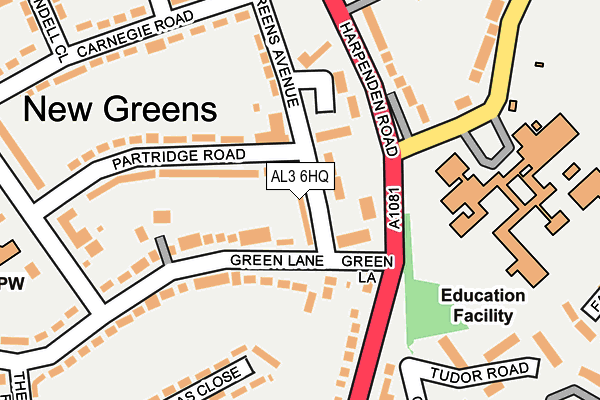 AL3 6HQ map - OS OpenMap – Local (Ordnance Survey) AL3 6HQ map - OS OpenMap – Local (Ordnance Survey)