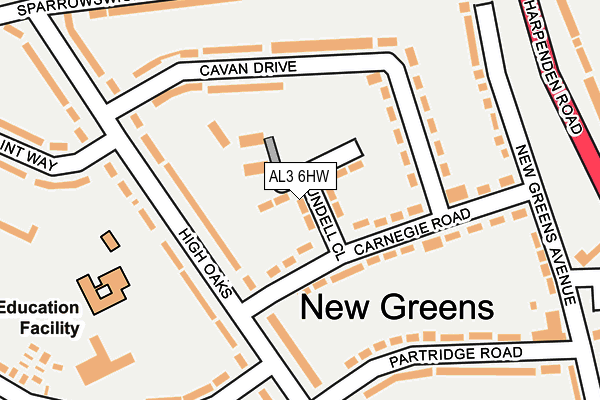 AL3 6HW map - OS OpenMap – Local (Ordnance Survey) AL3 6HW map - OS OpenMap – Local (Ordnance Survey)