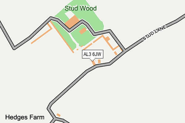 AL3 6JW map - OS OpenMap – Local (Ordnance Survey) AL3 6JW map - OS OpenMap – Local (Ordnance Survey)