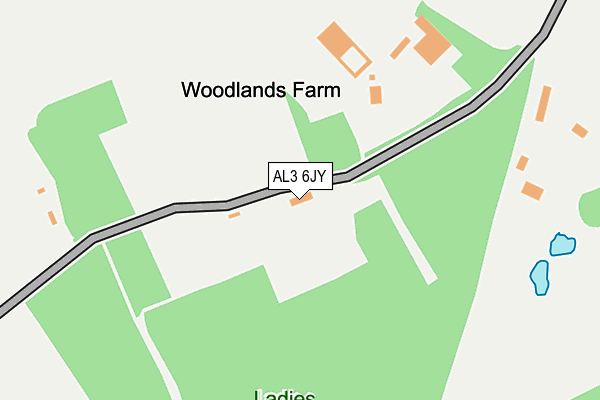 AL3 6JY map - OS OpenMap – Local (Ordnance Survey) AL3 6JY map - OS OpenMap – Local (Ordnance Survey)