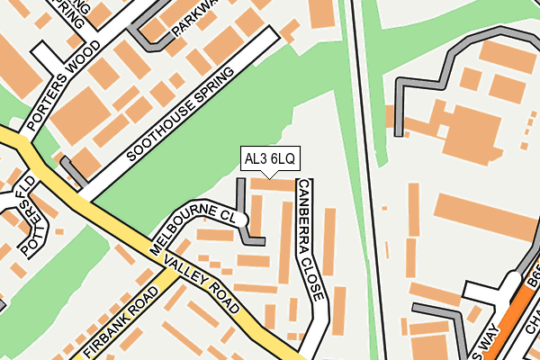 AL3 6LQ map - OS OpenMap – Local (Ordnance Survey) AL3 6LQ map - OS OpenMap – Local (Ordnance Survey)