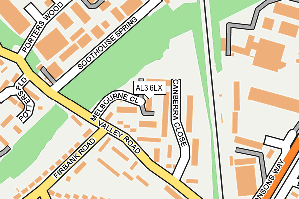 AL3 6LX map - OS OpenMap – Local (Ordnance Survey) AL3 6LX map - OS OpenMap – Local (Ordnance Survey)
