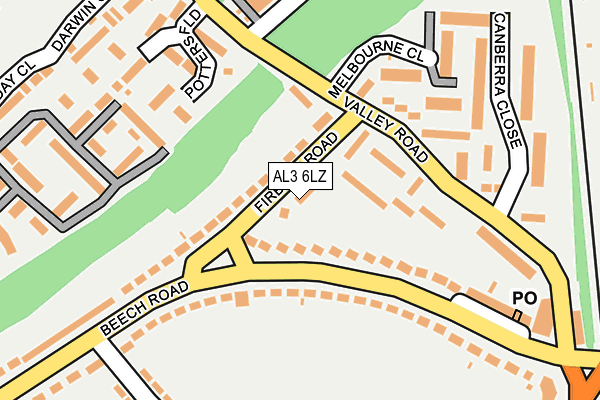 AL3 6LZ map - OS OpenMap – Local (Ordnance Survey) AL3 6LZ map - OS OpenMap – Local (Ordnance Survey)