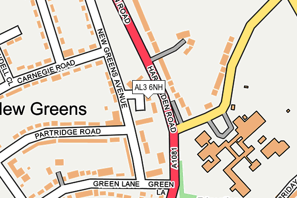 AL3 6NH map - OS OpenMap – Local (Ordnance Survey) AL3 6NH map - OS OpenMap – Local (Ordnance Survey)