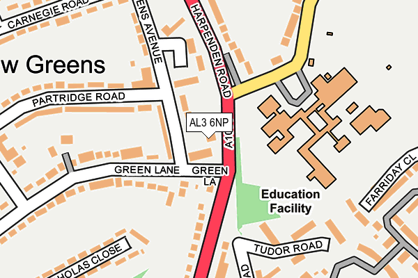 AL3 6NP map - OS OpenMap – Local (Ordnance Survey) AL3 6NP map - OS OpenMap – Local (Ordnance Survey)