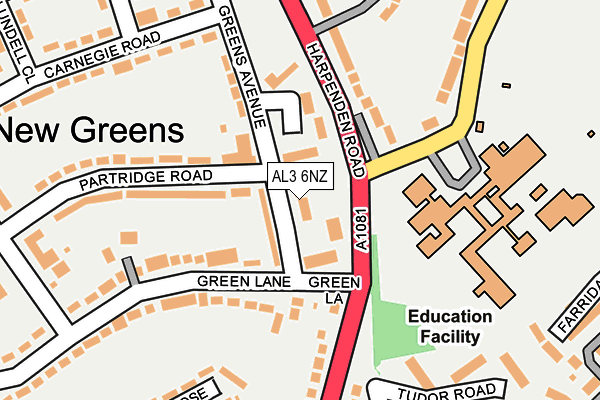AL3 6NZ map - OS OpenMap – Local (Ordnance Survey) AL3 6NZ map - OS OpenMap – Local (Ordnance Survey)