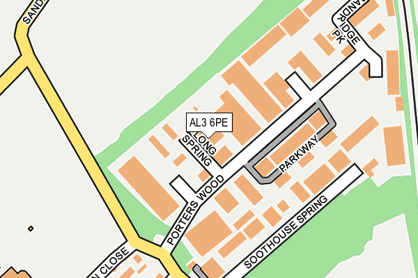 AL3 6PE map - OS OpenMap – Local (Ordnance Survey) AL3 6PE map - OS OpenMap – Local (Ordnance Survey)