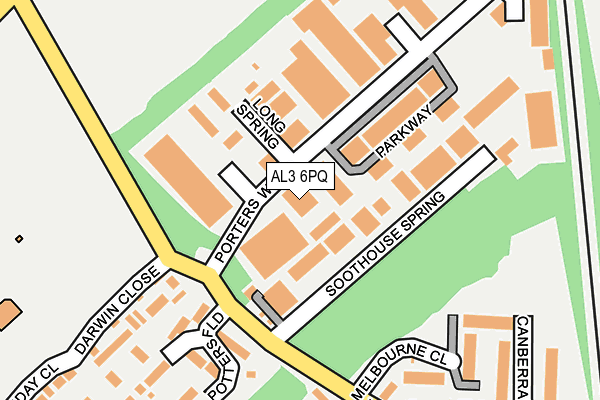 AL3 6PQ map - OS OpenMap – Local (Ordnance Survey) AL3 6PQ map - OS OpenMap – Local (Ordnance Survey)