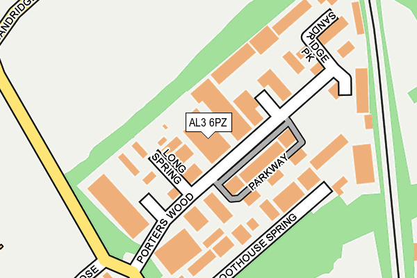 AL3 6PZ map - OS OpenMap – Local (Ordnance Survey) AL3 6PZ map - OS OpenMap – Local (Ordnance Survey)