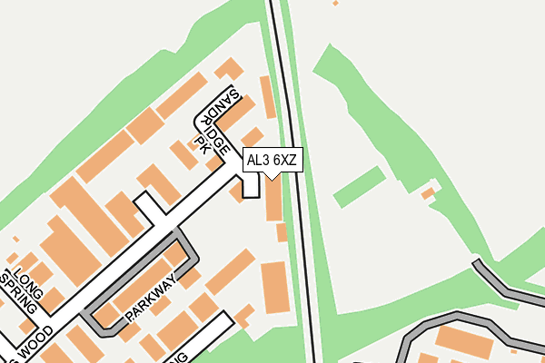 AL3 6XZ map - OS OpenMap – Local (Ordnance Survey) AL3 6XZ map - OS OpenMap – Local (Ordnance Survey)