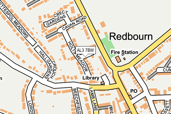 AL3 7BW map - OS OpenMap – Local (Ordnance Survey) AL3 7BW map - OS OpenMap – Local (Ordnance Survey)
